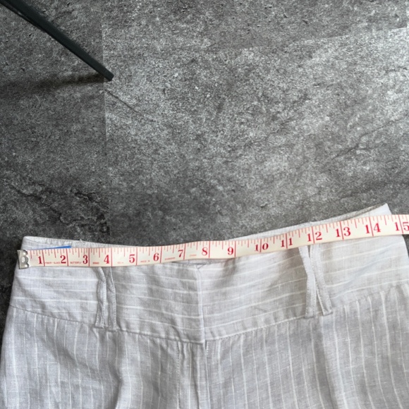 INC International Concepts (4) flowy grey linen trousers w. pinstripes, EUC. - Picture 8 of 15